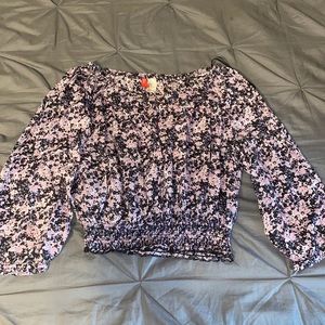 Off Shoulder Floral Blouse